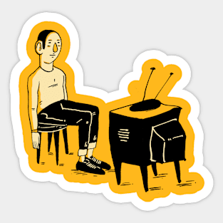 TV guy Sticker